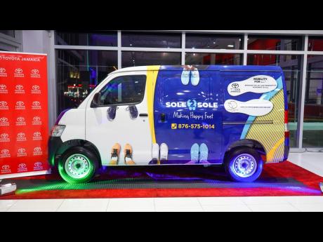 The Sole 2 Sole bus was unveiled at the launch event. A donation from Toyota Jamaica, it will ensure proper footwear is delivered to children across the island. 