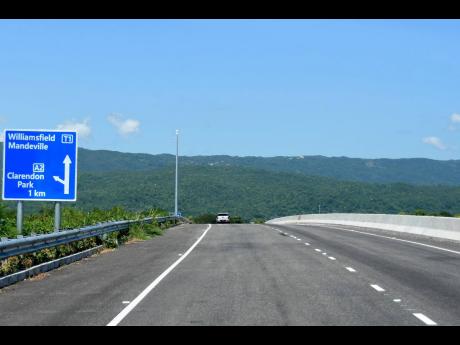A section of the newly opened May Pen to Williamsfield section of Highway 2000. The road, which was developed under the Southern Coastal Highway Improvement Project, was opened to vehicular traffic on Thursday.