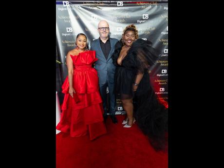 The Digicel Business team dressed to impress for the red carpet. From left: Renee Reid, service manager; Darragh Fitzgerald-Selby, general manager; and Nicole Salmon, strategic account manager, corporate sales.