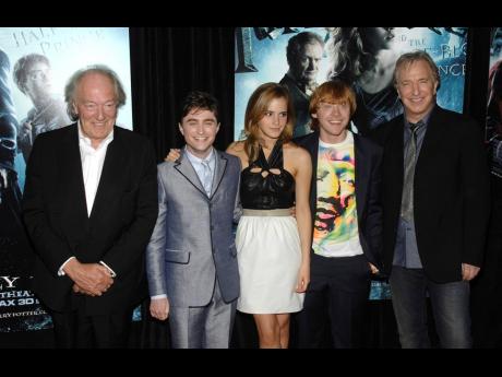From left: Michael Gambon, Daniel Radcliffe, Emma Watson, Rupert Grint and Alan Rickman attend the premiere of ‘Harry Potter and the Half Blood Prince’, in New York, on July 9, 2009. 