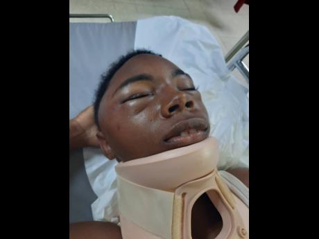 The 14-year-old B.B. Coke High School student, who was severely beaten by one of his schoolmates on Thursday afternoon.
