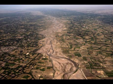 An aerial view of the outskirts of Herat, Afghanistan.