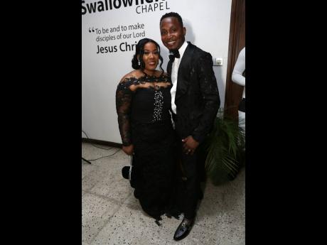 Ovando Levy and his wife Sanya at the Sterling Gospel Music Awards. Ovando and his siblings who form the group Levy’s Heritage won the award for Group of the Year, continuing their winning streak from last year.