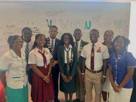 Members of the National Secondary Students Council (NSSC) who were in attendance on Day One of UNICEF Jamaica’s Youth Mental Health Summit held on Wednesday at the AC Marriott Hotel in St Andrew. 