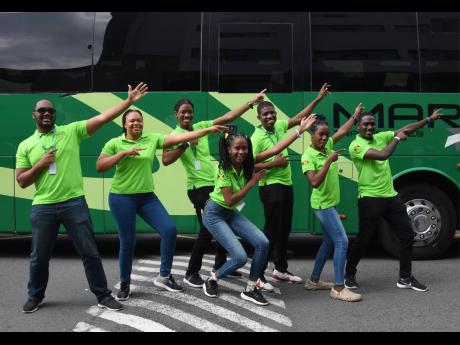 The University of the West Indies, Mona (UWI) and University of Technology, Jamaica (UTech) students who participated in the Huawei Seeds for the Future programme in Costa Rica recently, strike a pose at the Crowne Plaza Hotels & Resorts in San José on Oc