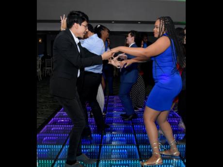 Ivan Escobar from Guatemala and Renae Campbell from the University of Technology take it to the dancefloor.