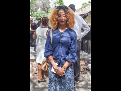 Entertainer Nadine Sutherland paid her respects at the thanksgiving service for Althea ‘Joy’ Cooper at the St Andrew Parish Church on Friday.