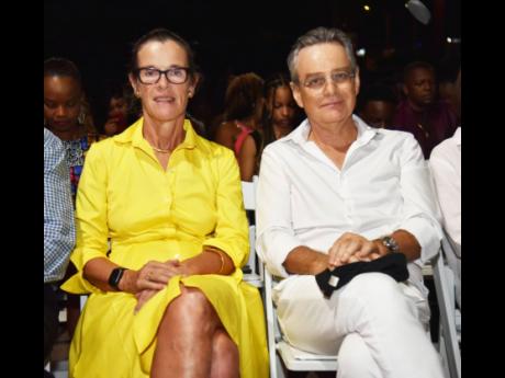 Ambassador of France to Jamaica Olivier Guyonvarch (left) and British High Commissioner to Jamaica Judith Slater sat in the front row.