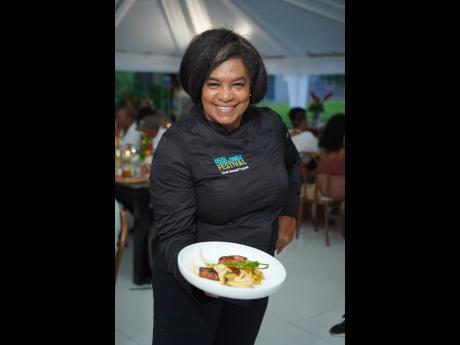 Chef Jacqui Tyson showcases one of the delicious dishes on the menu.