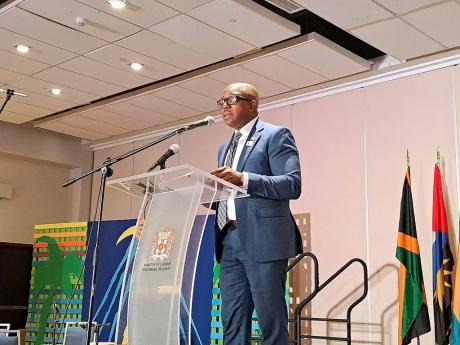 Labour and Social Security Minister Pearnel Charles Jr addressing the 31st meeting of the Heads of CARICOM Social Security Organisations, held at the Hilton Rose Hall hotel in Montego Bay, St James, last Wednesday.