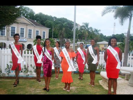 File photo shows contestants in the Miss Hanover Festival Queen competition 2022 posing at the sashing in Bustamante Square, Lucea, Hanover, on Saturday June 4, 2022. Many of the activities celebrating Hanover’s 300th year celebrations will take place in