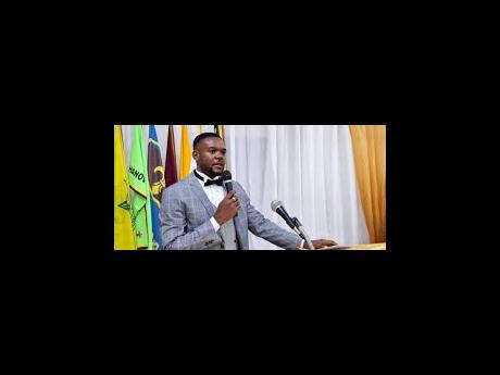 Councillor Richard Vernon, deputy mayor of Montego Bay, delivers the main address Saturday night at the Scout Association of Jamaica National Leaders Conference held at Teamwork Associates Hospitality and Retreat Centre in Montego Bay under the theme: Buil
