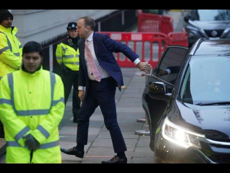Former health secretary Matt Hancock arrives to give evidence to the UK COVID-19 Inquiry at Dorland House in London.