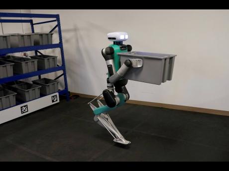 Agility Robotics’ robot Digit performs manoeuvres at the company’s office in Pittsburgh.