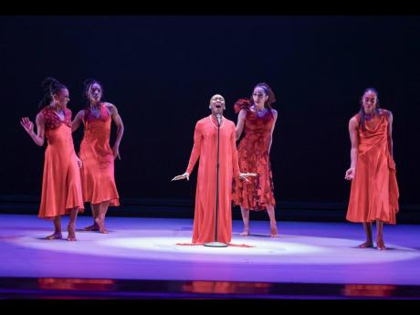 Cynthia Erivo, centre, performs at the Alvin Ailey American Dance Theater’s 65th anniversary season gala on November 29, in New York.				            	  