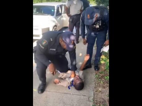 
In the November 24 incident, it appeared one of the policemen pepper sprayed the boy then pinned him to the ground using his knee and fist as the child cried out for water. 