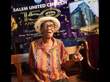 Elder May Elizabeth Neil, longest-attending member of the Salem United Church in Islington, St Mary.