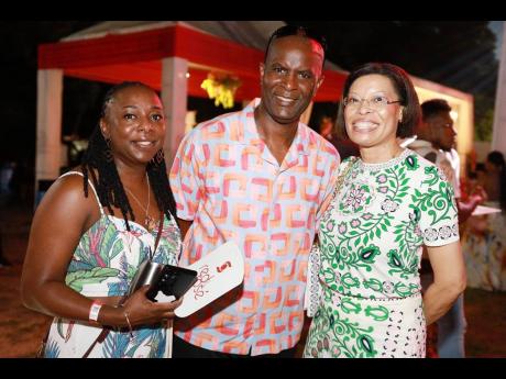Looking good are (from left) Nejma Jackie-Douglas, Vernon Douglas, Scotia Group’s board director, and Allison Peart.