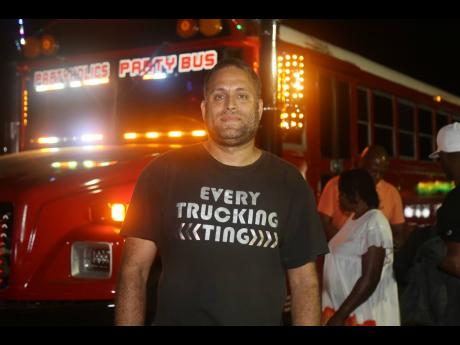 Chris Constantine of Every Trucking Ting brought his ‘Party Bus’  to the Munk Garage Truck Show and New Year’s Eve Party at the Woodleigh Sports Complex in May Pen, Clarendon.