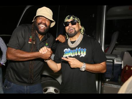 Tony Rebel (left) and Sean Paul at the 30th staging of Rebel Salute.