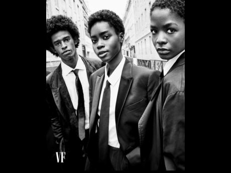 SAINT’S Nigerian star Tomiwa (centre) appears in a new editorial for ‘Vanity Fair Italia’ with model peers, Chadian Brahim Hassan and French native Mouna Fadiga. The editorial, photographed in December in Milan, Italy, by the duo Luigi and Lango, and