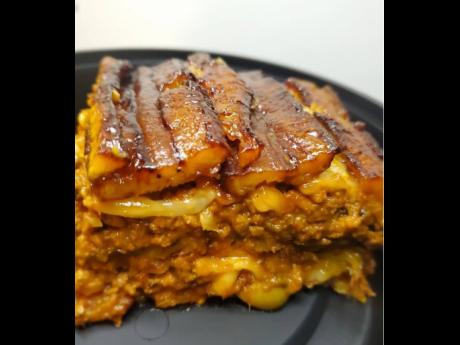 Plantains anyone? Pastelón is a Puerto Rican version of a lasagna layered with plantains instead of pasta.