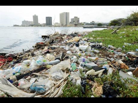 This file photo shows garbage piled up along the Kingston shoreline. 