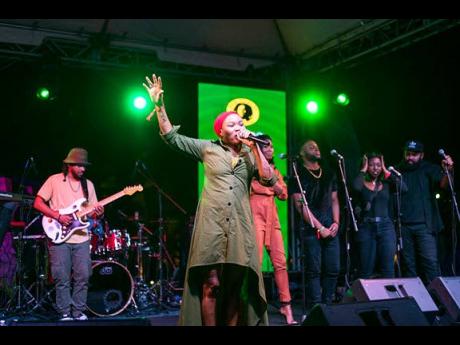 Queen Ifrica performs at the People Get Ready concert held last month in honour of Bob Marley at Main Street Rose Hall in Montego Bay.