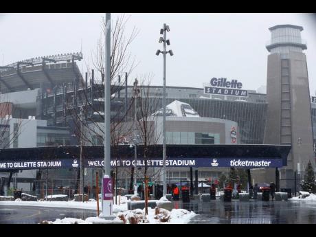 Gillette Stadium prior to an NFL football game, Sunday, January 7, 2024, in Foxborough.