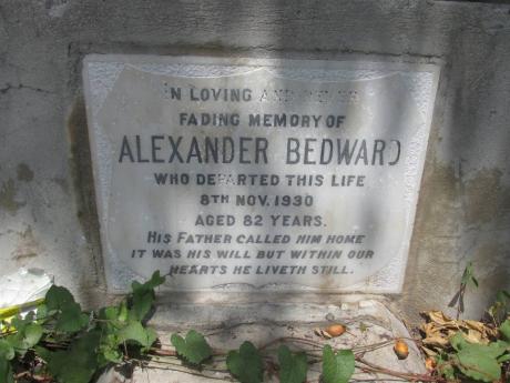 Alexander Bedward’s headstone.