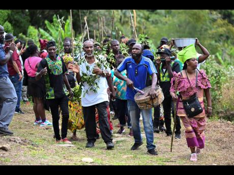 In this 2022 photo, Accompong Maroons are seen celebrating their 285th anniversary.