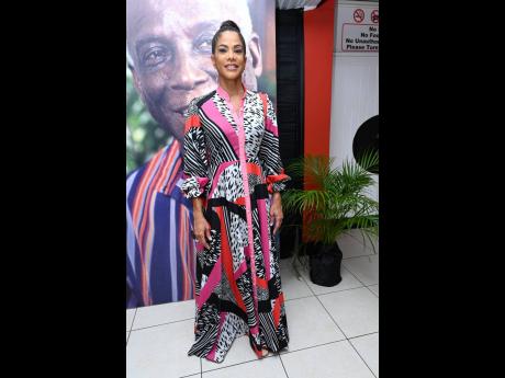 Elizabeth Buchanan-Hind, executive director of the Rex Nettleford Foundation, poses at Tuesday’s ‘Remembering Rex’, held at the Little Theatre.