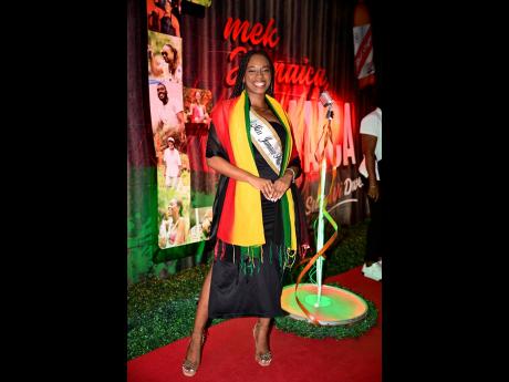 Miss Jamaica Festival Queen 2023, Aundrene Cameron, makes an appearance in this classy look.