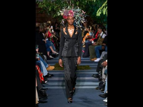 Depass walks for designer Priya Ahluwalia’s Autumn/Winter 2024 collection, titled ‘Reveries,’ at London Fashion Week.