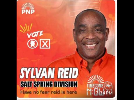 The People’s National Party’s Sylvan Reid.