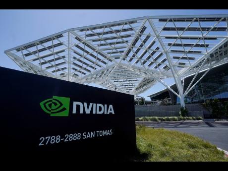 A Nvidia office building is shown in Santa Clara, California.