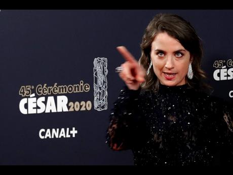 Actress Adele Haenel poses as she arrives to attend the Cesar award ceremony, the equivalent of the Oscars on February 28, 2020 in Paris. Haenel, who denounced alleged sexual assault by another French director in the early 2000s when she was 15, got up and