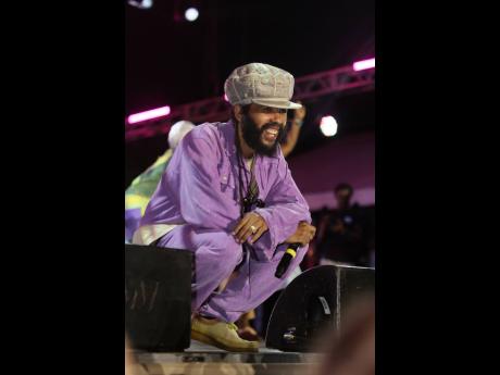 Peering into the audience, Protoje is pleased at the turnout at this year's Lost in Time Festival. 