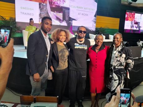 From left: Chairman of CHASE Funds, Omar Frith; multi-talented Jamaican American entertainer, Sundra Oakley (guest speaker); dancehall icon, Sean Paul; Minister of Culture, Gender, Entertainment and Sport, Olivia Grange, and her director of culture, Jo-Ann