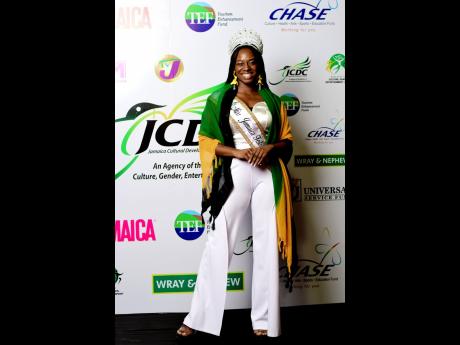 Radiant as always, Miss Jamaica Festival Queen Aundrene Cameron flashes a bright smile for the camera.