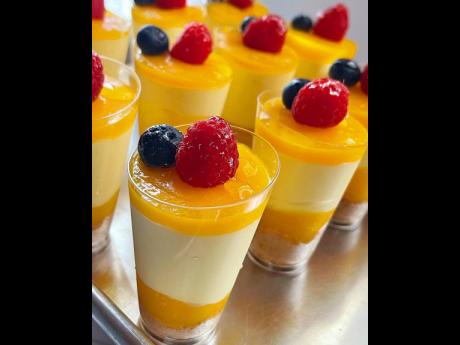 Mango mousse cups are a sweet treat that can be enjoyed on the go. 