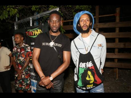 Dancehall was in the house with veteran deejay Bounty Killer (left), who was spotted with Grammy Award-winning reggae singer Julian Marley.