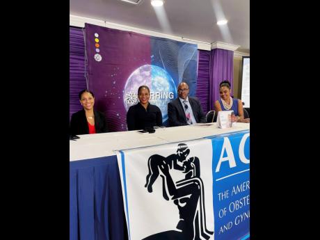 From left to right: Dr Kamali Caroll, senior embryologist at the Caribbean Fertility Center; Dr Sharifa Frederick, senior fertility consultant at the Caribbean Fertility Center; Dr Jordan Hardie, chairman of the American College of Obstetricians and Gyneco