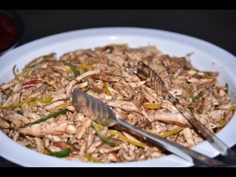 Shredded chicken is a favourite at any buffet. 