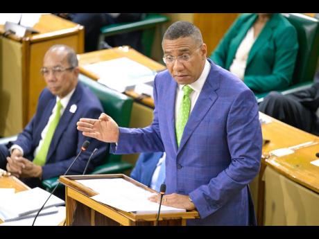 Prime Minister Andrew Holness delivers his contribution to the 2024/25 Budget Debate in the House of Representatives on March 21.
