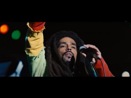 Kingsley Ben-Adir as Bob Marley in the movie, ‘Bob Marley: One Love’.