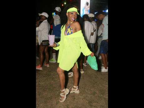 It was a neon night for Odelska Patterson, who celebrated the city lights of Big Wall Nu-Verse.