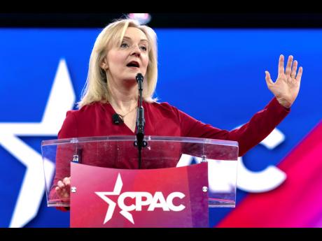Former British Prime Minister Liz Truss speaks during the Conservative Political Action Conference, 2024 CPAC, at the National Harbor in Oxon Hill, Maryland. on February 22. 