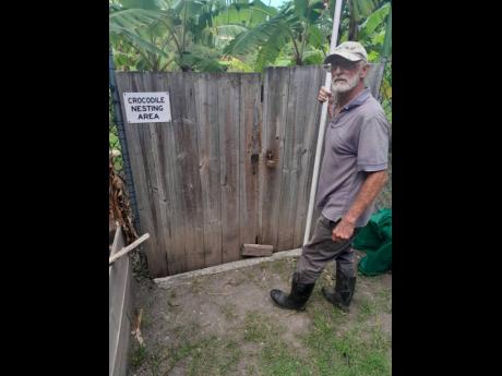 Lawrence Henriques, head of Holland Crocodile Sanctuary in deep rural St Thomas