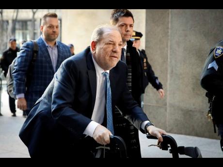 Harvey Weinstein arrives at a Manhattan courthouse as jury deliberations continue in his rape trial in New York, on February 24, 2020. Weinstein will appear in a New York City court on Wednesday, May 1, according to the Manhattan district attorney’s offi